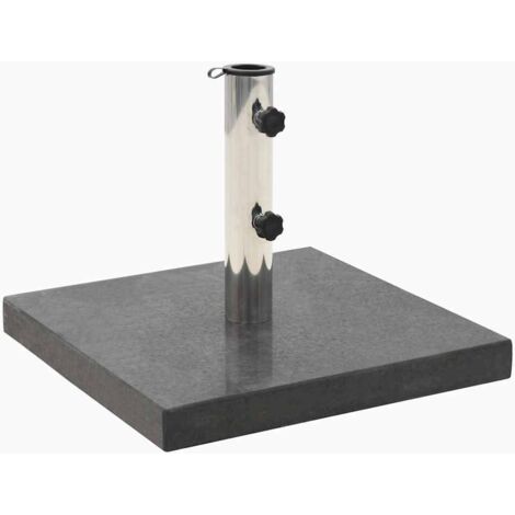 Base per Ombrellone in Granito 28,5 kg Quadrata Nera vidaXL