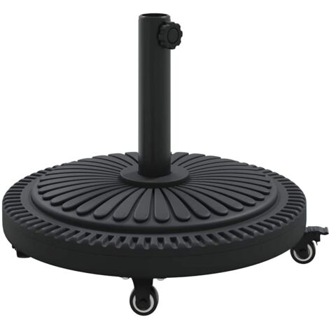 Base per ombrellone Nero Ø38-48 mm Polietilene, cemento e ferro vidaXL