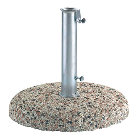 Base per ombrellone peso da 25kg tubo da 45mm, in graniglietto