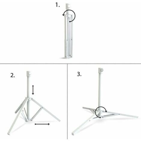 Base per ombrellone pieghevole a 3 gambe - 79 x 69 x 57 cm