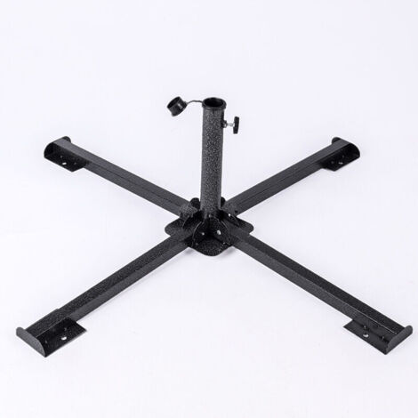 Base per ombrellone pieghevole per esterni Ø84X35 cm, acciaio per pali da 38 a 50 mm, supporto per ombrellone da giardino, base per ombrellone, robusta, leggera, compatta e facile da posizionare
