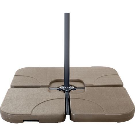 Base per Ombrellone Quadrata Colore Marrone 104 x 104 cm Caria
