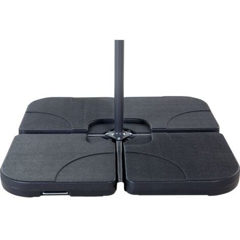 Base per Ombrellone Quadrata Colore Nero 104 x 104 cm Caria