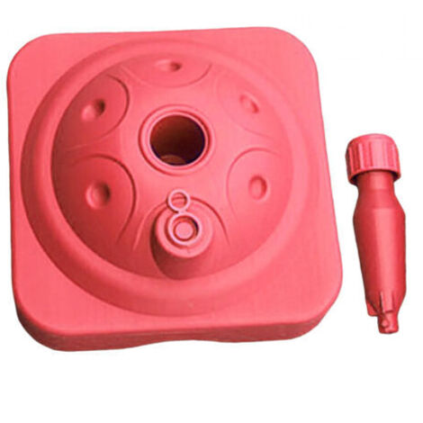 Base per ombrellone riempibile d'acqua, supporto per ombrellone autoportante, robusto e durevole, può sostenere fino a 10 kg, adatto per giardini e piscine, rosso.