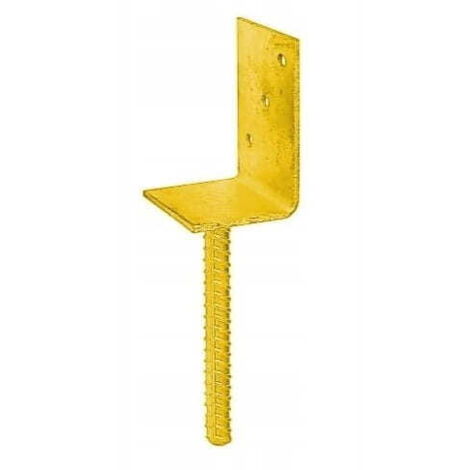 Base per palo a vite in oro 84x130x90x5mm
