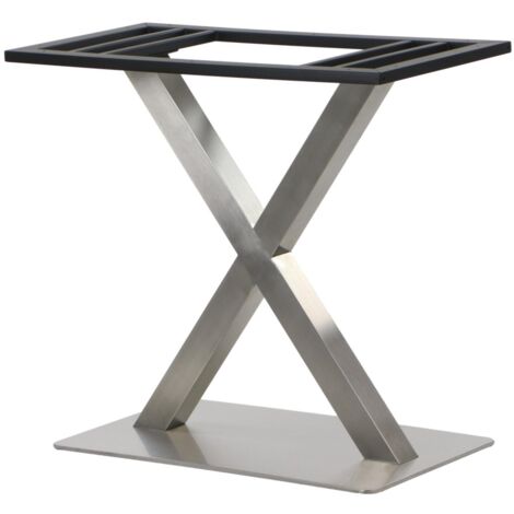 Base per tavolo doppio SH-3007-1/S, spazzolata, altezza 72,5 cm