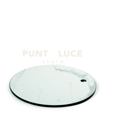 BASE PIANTANA VELVET MARMO BIANCO D.43CM PER LAMPADA DA TERRA
