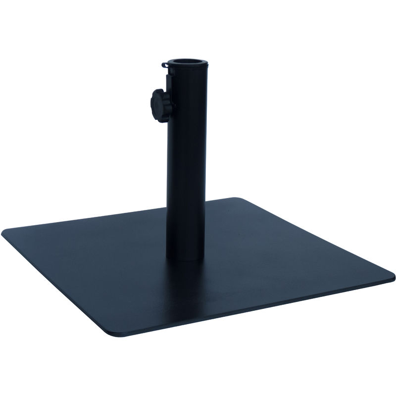 Base piastra per ombrellone cm 45X45 metallo nero opaco