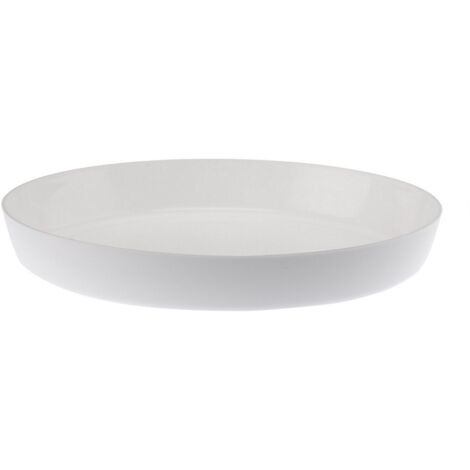 Base plástica para maceta CRISTAL 14,5 cm blanca brillo