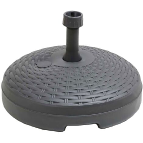 Base plastica per ombrellone effetto rattan colore antracite