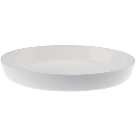 Base plastica per vaso CRISTAL 15,5 cm bianca lucida
