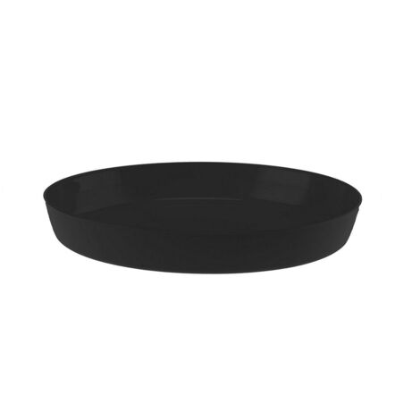 Base plastica per vaso CRISTAL 15,5 cm nera lucida