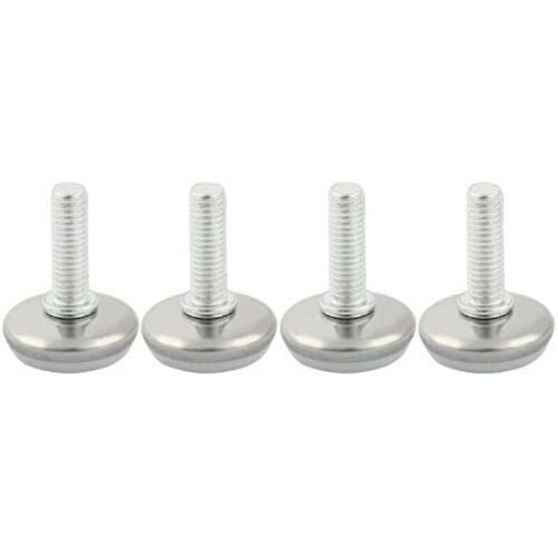Base Plastique Pieds de Nivellement Pied Pieds Coussinets M8 x 20mm 4 Pcs Blanc