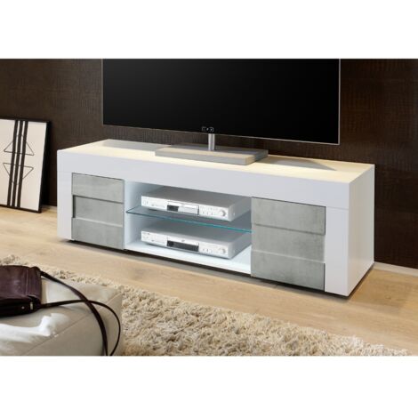 Base porta Tv July colore grigio cemento