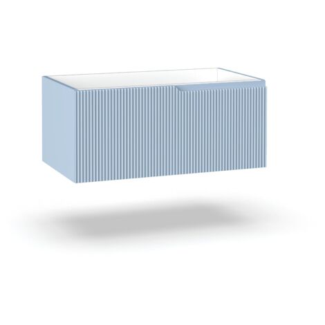 Base portalavabo 1 cestone ZIP azzurro tiffany