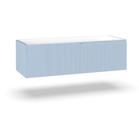 Base portalavabo 1 cestone ZIP azzurro tiffany