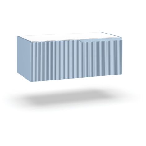 Base portalavabo 1 cestone ZIP azzurro tiffany