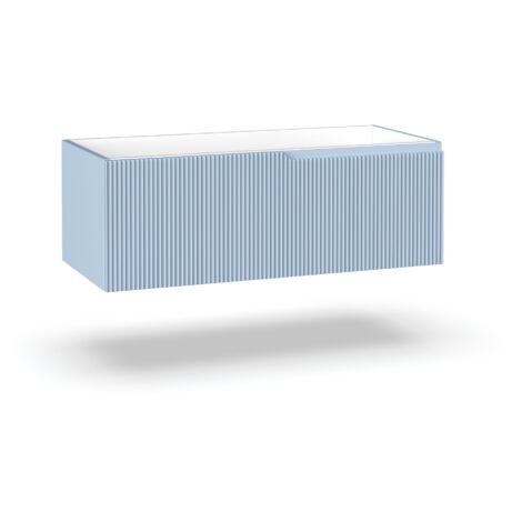 Base portalavabo 1 cestone ZIP azzurro tiffany