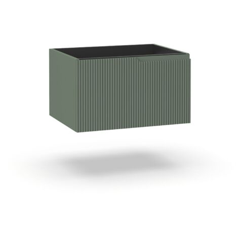 Base portalavabo 1 cestone ZIP verde salvia