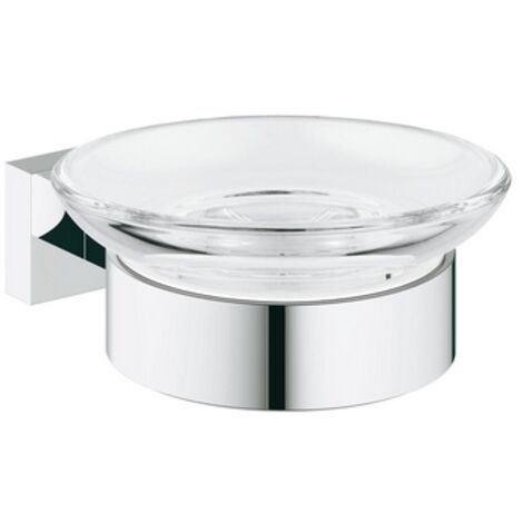 BASE PORTASAPONE CON SUPPORTO ESSENTIALS CUBE- Cromo- GROHE- pezzi 1