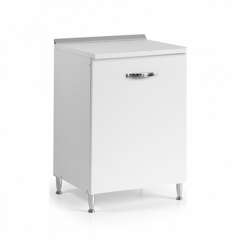 Argonauta - Base pour cuisine avec 1 porte en frêne blanc Cm 60x50xH 85