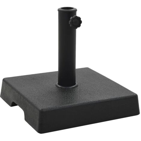 Base quadrata per ombrellone in resina diametro 38 e 48 mm nera 8 kg 2202075