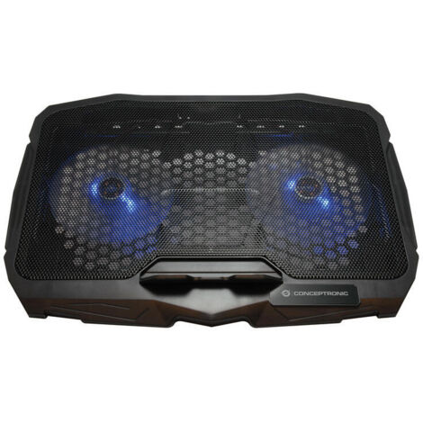 BASE REFRIGERACION PARA PORTATILES CONCEPTRONIC 2 VENTILADORES 125MM HASTA 17