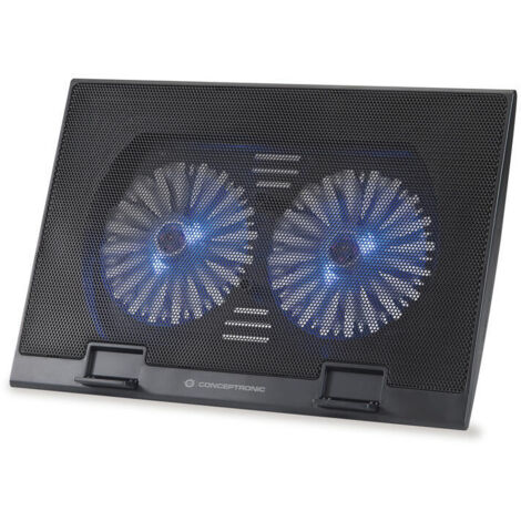 BASE REFRIGERACION PARA PORTATILES CONCEPTRONIC 2 VENTILADORES 125MM HASTA 17