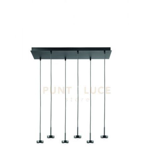 BASE RETTANGOLARE PER SOSPENSIONE EKOS 6 LUCI RETTANGOLARE A LED 3000K 2639LM 36W