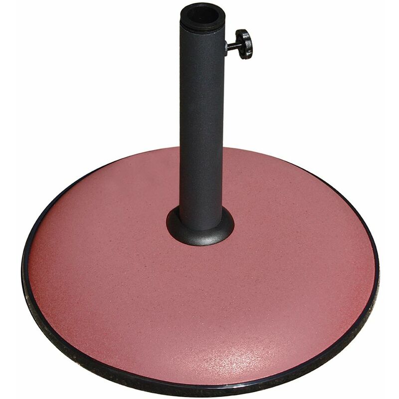 Gardeness - Base ronde pour parasols de poteau central en fer et 16 kg de béton avec tube Ø41,5 cm réglable Red - Red