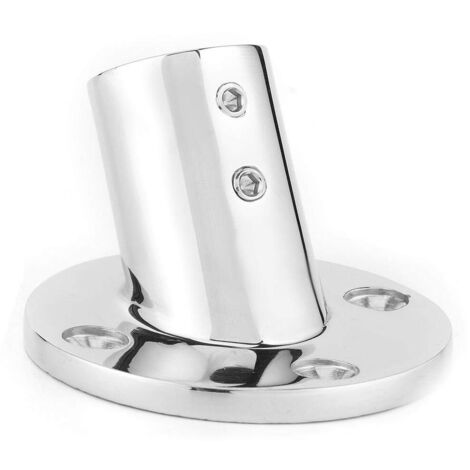 Base rotonda per corrimano per barche, base rotonda in acciaio inossidabile 316, ferramenta di montaggio per corrimano da 60 gradi per tubo da 22 mm 7/8 pollici.