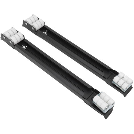 Base Roulante Universelle Extensible 300KG pour Lave-linge Réfrigérateur Lave-vaisselle Objets Lourds Noir