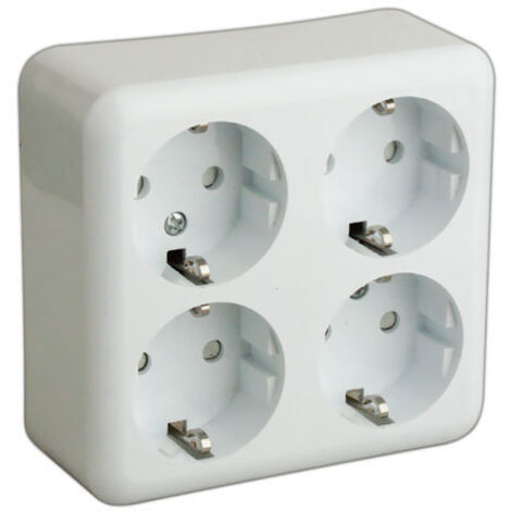 Base schuko de 4 tomas 16A/250V Electro Dh 36.470/4B/B 8430552106981