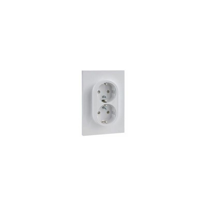 

Base Schuko doble Odace Blanco SCHNEIDER S521087