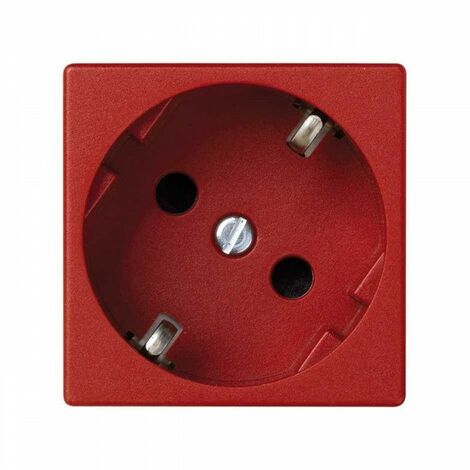 Base schuko embornamiento tornillo protección rojo SIMON K01/6