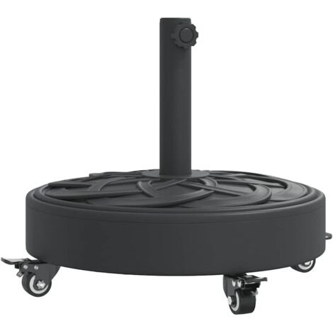 Base sombrilla redonda ruedas para mástiles Ø38 / 48 mm 27 kg vidaXL