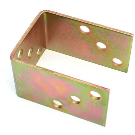 BRICOLINE Base soporte poste en U 150mm 4mm atornillado/galvanizado/fijo