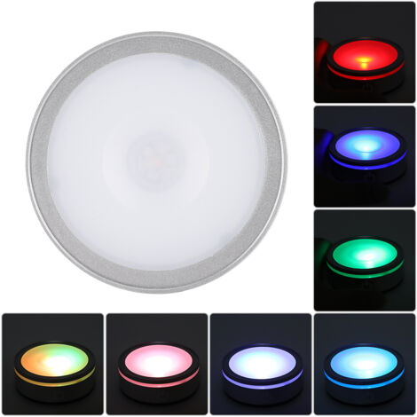 Base Sphérique LED Cristal Argenté, Luminaire Tactile Multicolore et Lumière Blanche