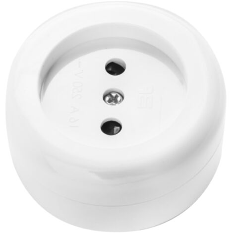 BASE SUPERFICIE REDONDA BLANCA ONLEX 10/16A SIN T/T 4MM