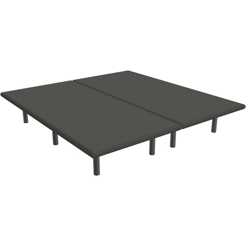 

Base tapizada 3D HAMBURGO Color Principal - Color 3D - 3D GRIS, 180 x 190 cm. (2 de 90x190) + anclajes de unión, Patas - Patas Metálicas (+16)