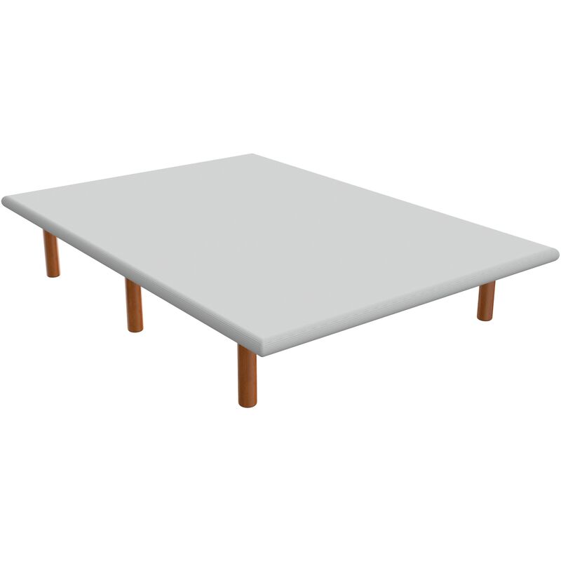 

Base tapizada 3D HAMBURGO Color Principal - Color 3D - 3D BLANCO, 90 x 180 cm., Patas - Con patas de madera color CEREZO (+28)