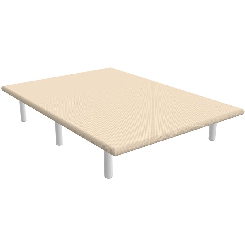 

Base tapizada 3D HAMBURGO Color Principal - Color 3D - 3D CRUDO, 90 x 180 cm., Patas - Con patas de madera color BLANCO (+32)