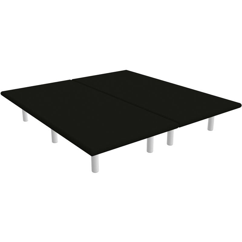 

Base tapizada 3D HAMBURGO Color Principal - Color 3D - 3D NEGRO, 180 x 200 cm. (2 de 90x200) + anclajes de unión, Patas - Con patas de madera color