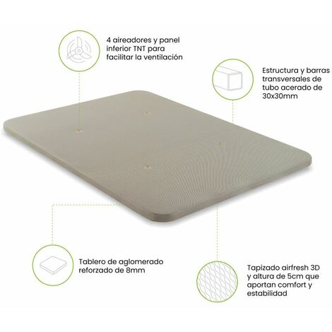 Base tapizada Air 3D Beige 135x190