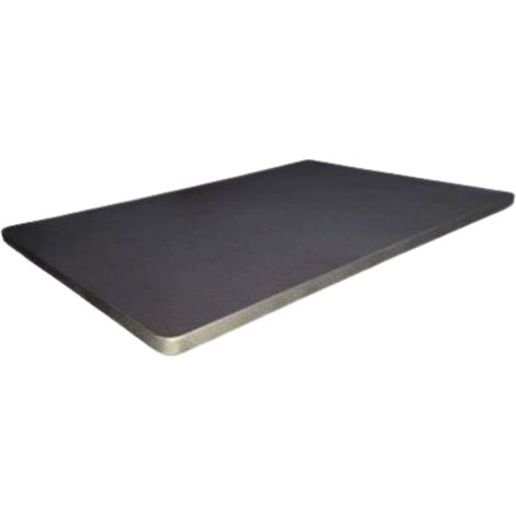Base Tapizada Gris Marengo 5 Refuerzos Transversales, Tubo 40x30 mm, Tejido 3D Transpirable, 6cm Grosor (150x190, Sin Patas)