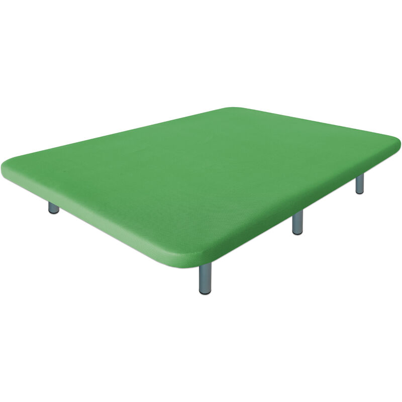 

Base Tapizada modelo Drago con Sistema Antiruido 3D Verde medida 105 x 200 cm con 6 Patas de 27 cm y 5 barras transversales