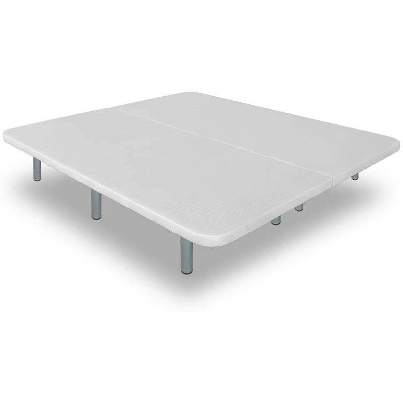 

Base Tapizada modelo Drago con Sistema Antiruido 3D Blanco medida 160 x 190 cm (2 uds. 80x190 + uniones) Reforzada con 12 Patas de 27 cm y 5 barras