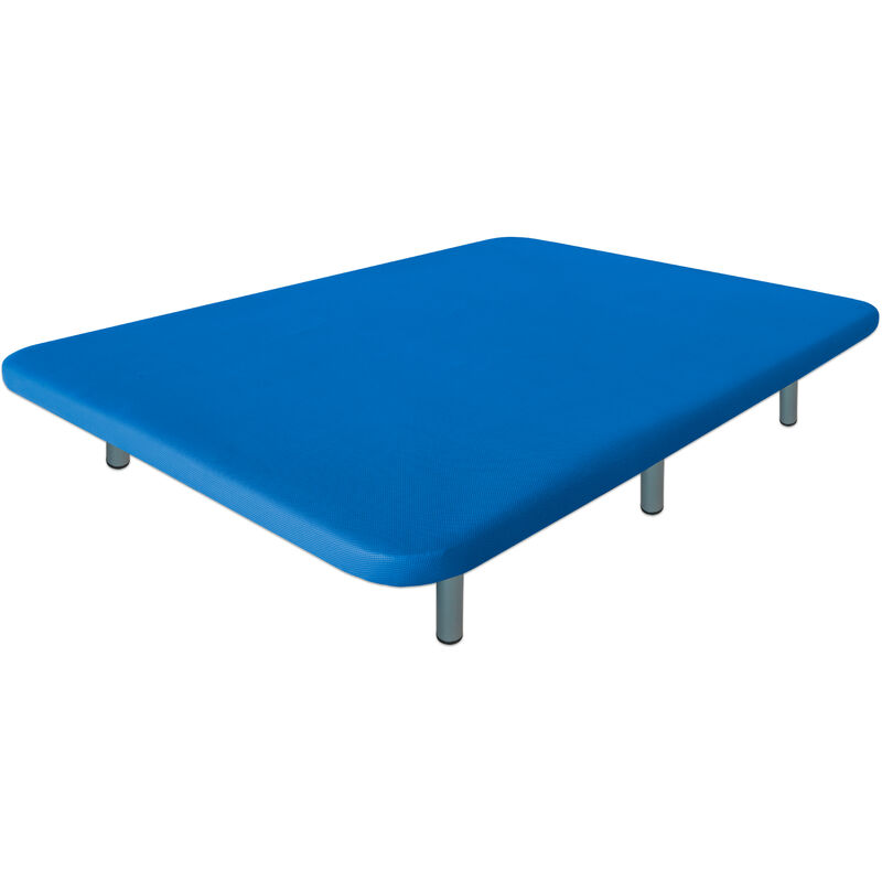 

Base Tapizada modelo Drago con Sistema Antiruido 3D Azul medida 90 x 220 cm con 6 patas de 27 cm y 5 barras transversales