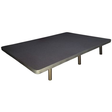 Base Tapizada para Dormitorio 3D Estilo Contemporáneo en Color Gris Antracita con 5 Refuerzos Trasversales 75X190 cm (CON 6 Patas)