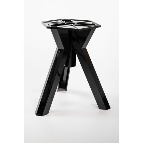Base Tavolo Nera In Policarbonato Design Ometto Base per piani 80-90cm